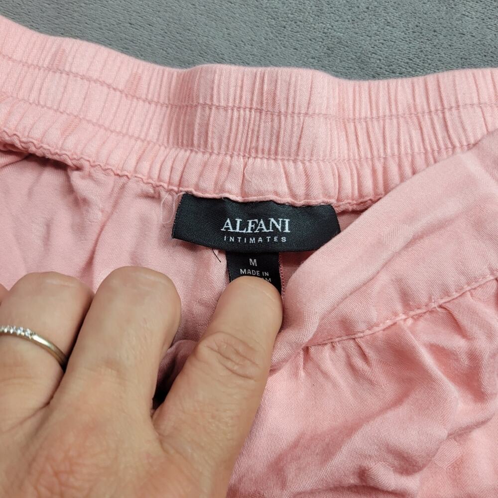 Alfani‎ Intimates PJ Set Womens Size Medium Pink Polka Dot Button Top Slit Pant - Picture 5 of 15